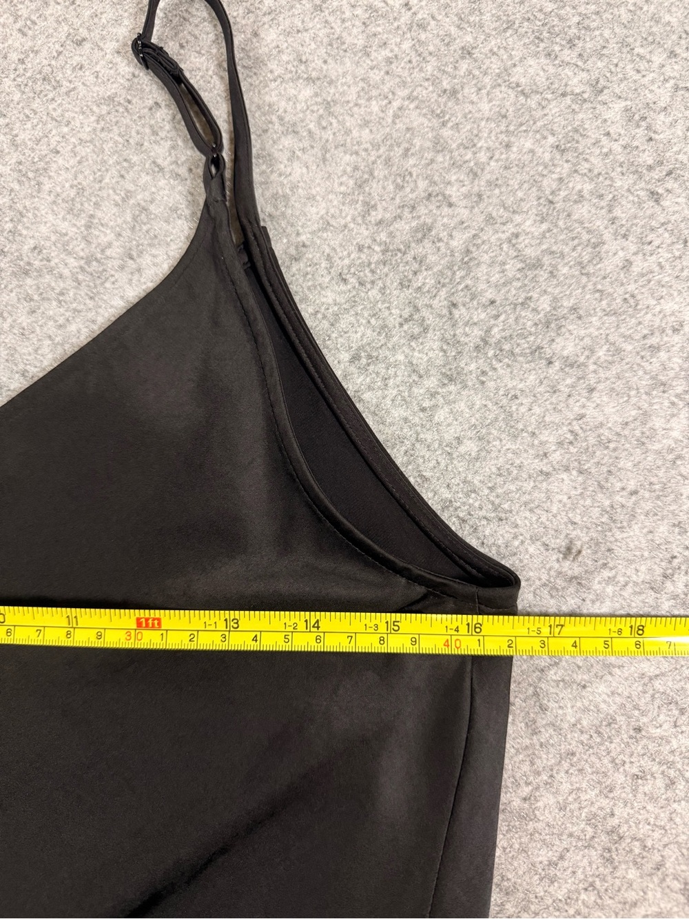 Express Black Satin Slip Midi Dress Adjustable Straps Size Small - Picture 6 of 7